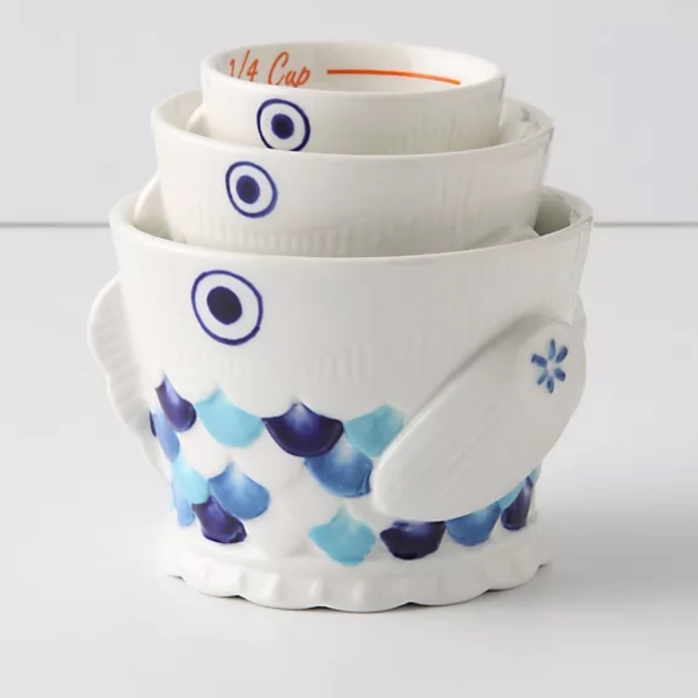 Anthropologie Fish Food Measuring Cups
